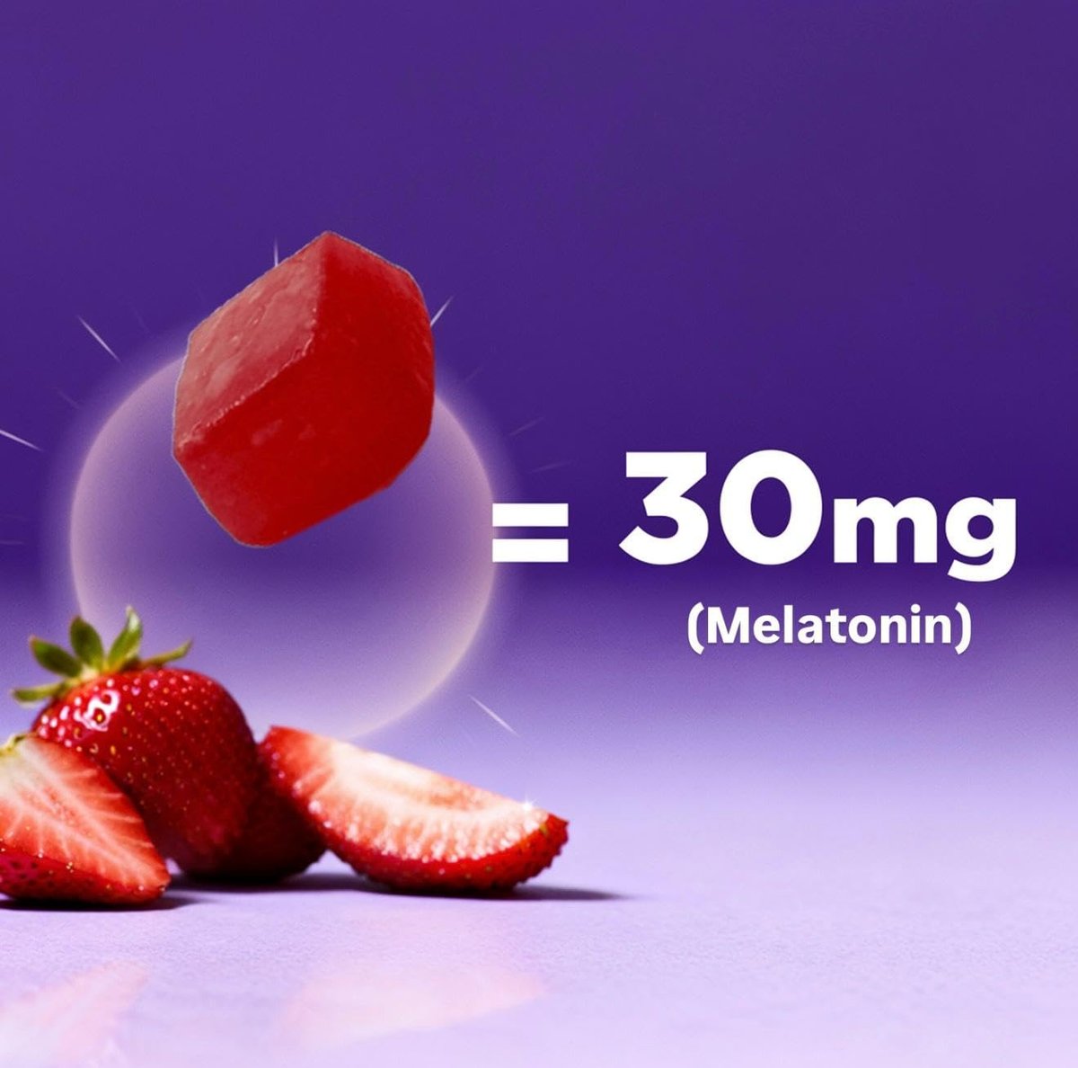 Vitamatic Zuckerfreies Melatonin 30 mg pro Gummibärchen - 60 Portionen - 60 vegane Gummibärchen - Nicht gewohnheitsbildendes Nahrungsergänzungsmittel (60 Stück)