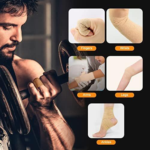OK TAPE Selbsthaftende Kohäsive Bandage - 12er-Pack, 2" x 5 Yards, Nicht gewebte selbstklebende Bandage für Daumen, Finger, Handgelenk, Knöchel, Tierverband (Gemischte Farben)
