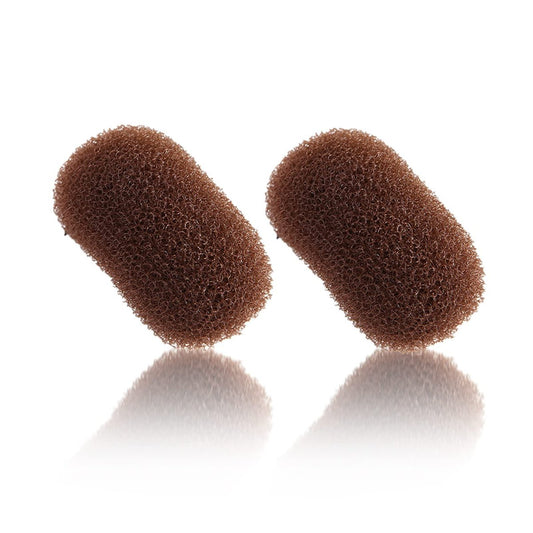 2 Stück Charming Bump It Up Volumen-Einsätze, Haar-Pads für mehr Volumen, Bienenstock-Frisur-Basis-Styling-Clip-Zubehör für Frauen, Mädchen (Kaffee)