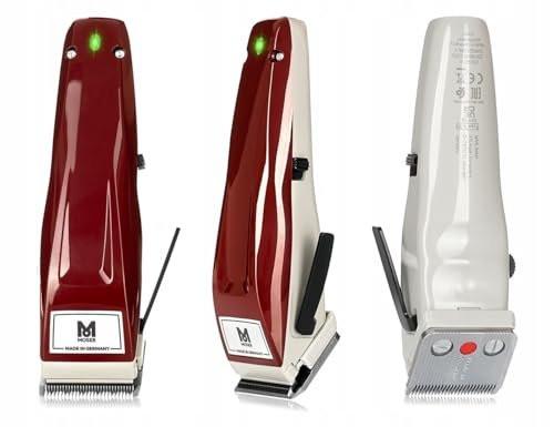 Moser 1430-0050 Professioneller Haar- und Bartschneider, Akku/Kabel, Rot