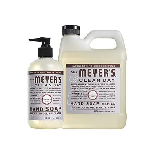 Mrs. MEYER'S CLEAN DAY Handseife Nachfüllpackung, 45,5 Fl Oz (1er Pack) – Pflanzliche Handseife im Sparpack