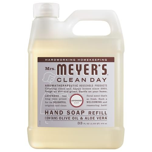Mrs. MEYER'S CLEAN DAY Handseife Nachfüllpackung, 45,5 Fl Oz (1er Pack) – Pflanzliche Handseife im Sparpack