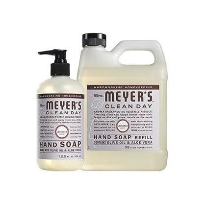 Mrs. MEYER'S CLEAN DAY Handseife Nachfüllpackung, 45,5 Fl Oz (1er Pack) – Pflanzliche Handseife im Sparpack