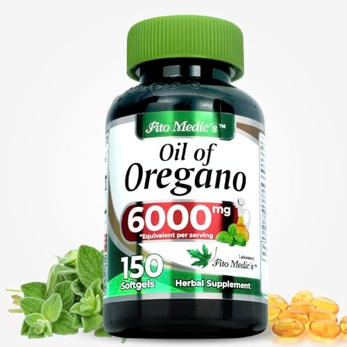 FITO MEDIC'S Lab | Oreganoöl | 150 Weichkapseln | Oregano Öl | Pflanzliches Nahrungsergänzungsmittel