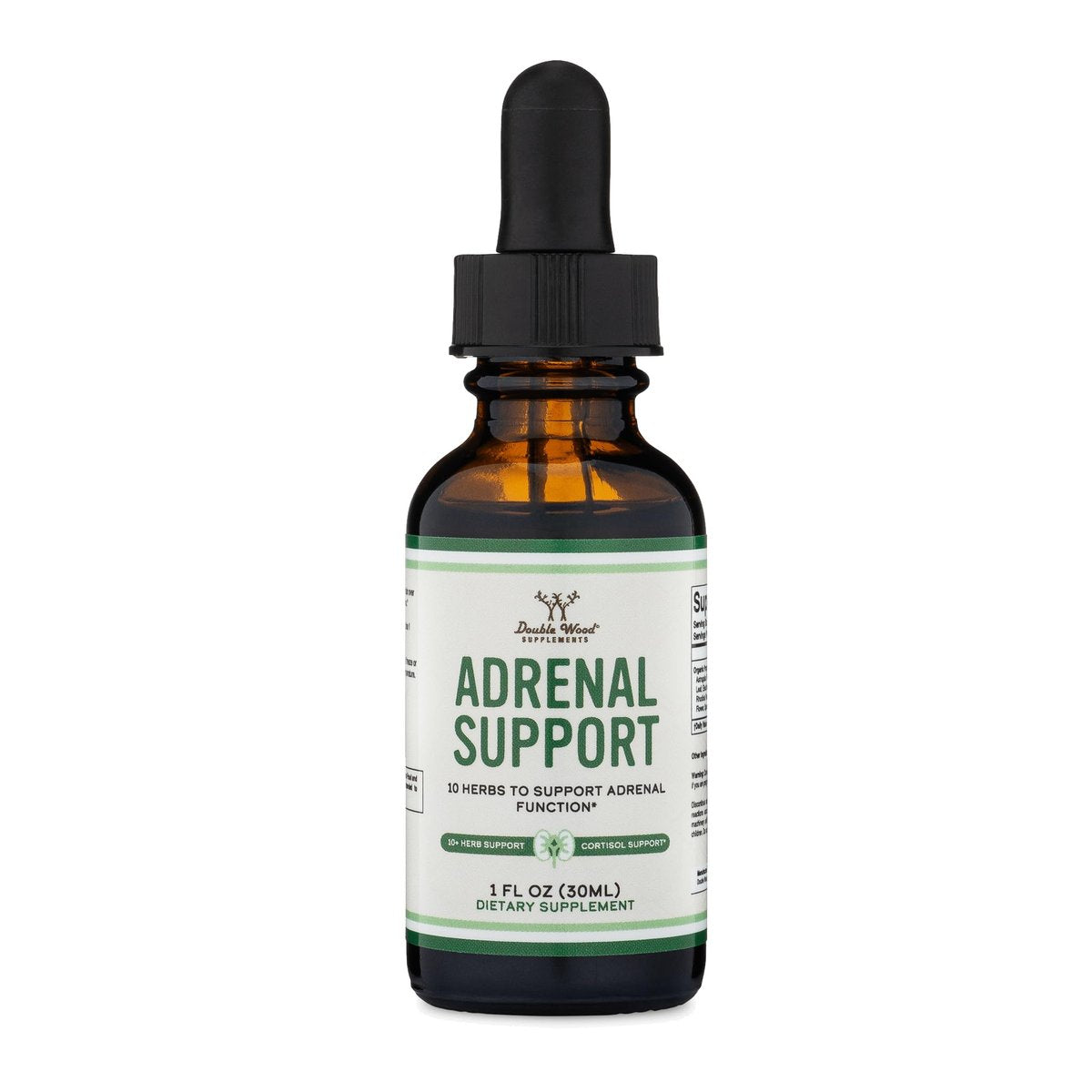 Adrenal Support Ergänzung (Flüssige Tropfen) - 10 Bio Adaptogene gegen Nebennieren-Erschöpfung (Monatsvorrat) Cortisol-Manager zur Stresslinderung