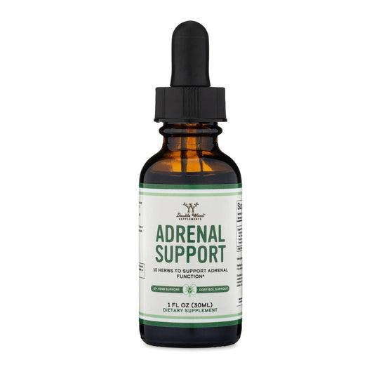 Adrenal Support Ergänzung (Flüssige Tropfen) - 10 Bio Adaptogene gegen Nebennieren-Erschöpfung (Monatsvorrat) Cortisol-Manager zur Stresslinderung