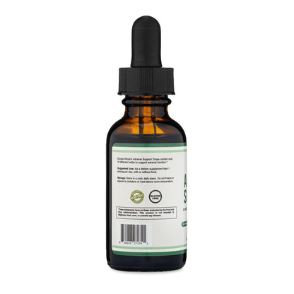 Adrenal Support Ergänzung (Flüssige Tropfen) - 10 Bio Adaptogene gegen Nebennieren-Erschöpfung (Monatsvorrat) Cortisol-Manager zur Stresslinderung