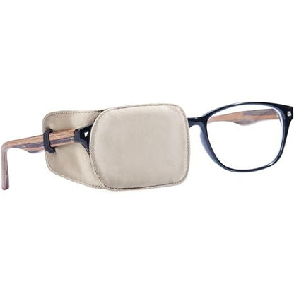 Astropic Seiden-Augenklappe für Erwachsene und Kinder, Brille zum Abdecken eines Auges (Medium, Khaki)