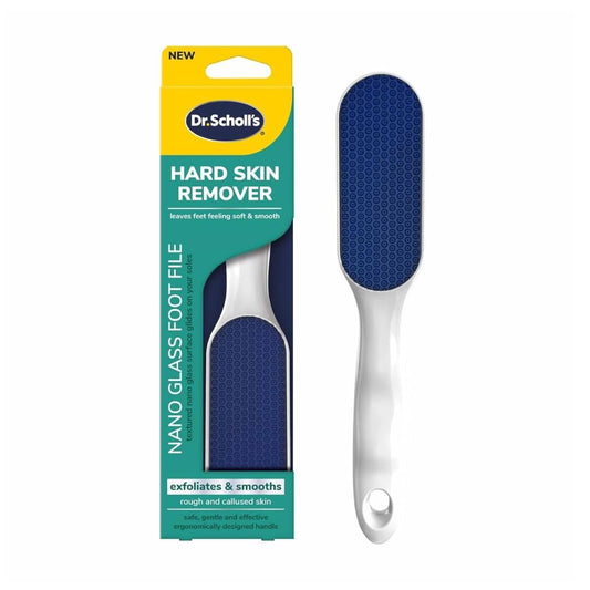 Dr. Scholl's Hornhautentferner Nano-Glas-Fußfeile – Fußschwielentferner, langlebiger Fußschrubber, abgestorbene Haut entfernen, hygienisches Pediküre-Werkzeug, langlebiger Fußpuffer, weiche glatte Füße