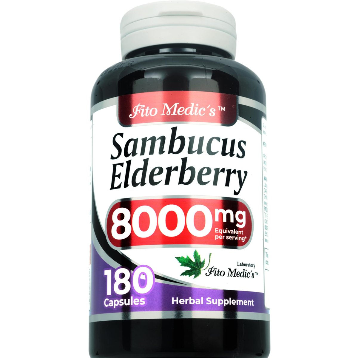 FITO MEDIC'S Lab Holunderbeeren Kapseln, Sambucus Nigra, 180 Kapseln