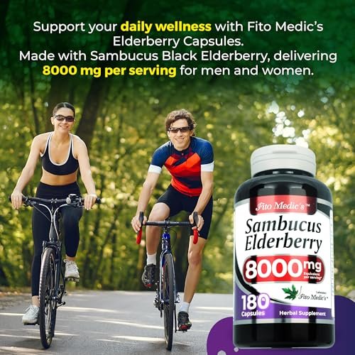 FITO MEDIC'S Lab Holunderbeeren Kapseln, Sambucus Nigra, 180 Kapseln