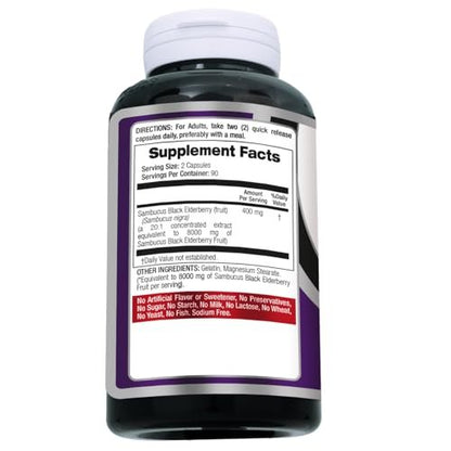 FITO MEDIC'S Lab Holunderbeeren Kapseln, Sambucus Nigra, 180 Kapseln