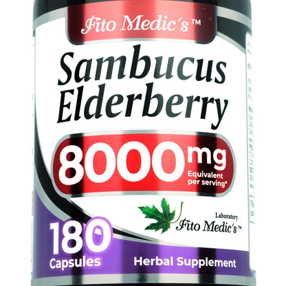 FITO MEDIC'S Lab Holunderbeeren Kapseln, Sambucus Nigra, 180 Kapseln