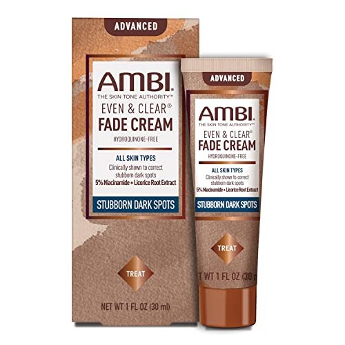 Ambi Even & Clear Advanced Fade Cream – Hydrochinon-freie Behandlung gegen Hyperpigmentierung & dunkle Flecken, mit Niacinamid, Süßholzwurzelextrakt & PHA, 30 ml