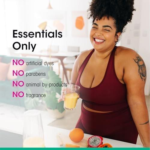 vH Essentials Tägliche Intimwaschlotion - 6 Fl Oz - Duftfrei, Geruchsneutralisierende Körper- & Vaginalwaschung mit Teebaumöl, Präbiotika und Milchsäure für pH-Gleichgewicht, Geruchsschutz und Vaginalgesundheit