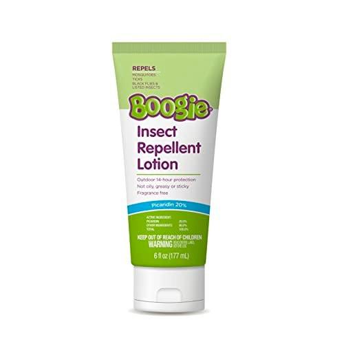 Boogie Insektenschutz Lotion gegen Mücken, Zecken & Fliegen – 177 ml – DEET-freier Mückenschutz – bis zu 14 Stunden Schutz – Duftfrei