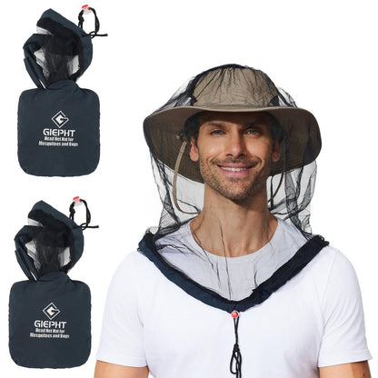 2er-Pack Moskitonetz für Hüte – Insektenschutz für Wandern & Outdoor, Mückennetz für Erwachsene, schwarz, große Größe