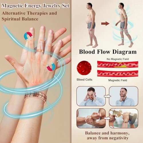 Cigmag 3X Kupferarmband für Herren – Triple Ultra-Stärke Magnete, reines Kupfer magnetisches Armband & Ring-Set mit verstellbarem Werkzeug