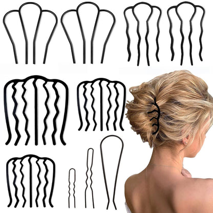 10 Stück U-förmige Haarkämme für Hochsteckfrisuren - French Twist Haarspangen Vintage Haarnadeln für Frauen und Mädchen