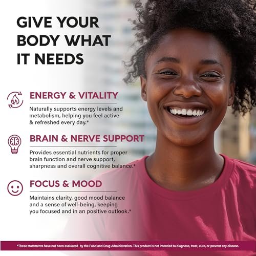 Vitamin B Komplex für Männer & Frauen - Riboflavin B2, B12, B1, B3, B5, B6, B7, B8, B9 | Vitamin C, Cholin, Inositol | B-Komplex Nahrungsergänzung | Energie, Gehirn & Herz Unterstützung | Laborgetestet | 60 Vegane Kapseln