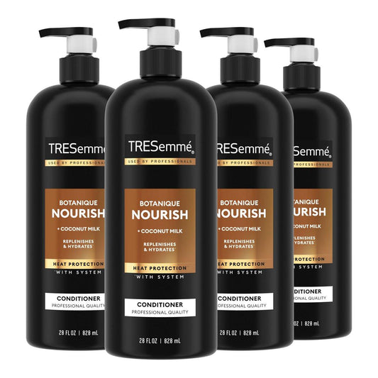 TRESemmé Botanique Nourish Spülung mit 100% natürlicher Kokosmilch und Aloe Vera – 4er-Pack (4 x 28 Fl Oz)