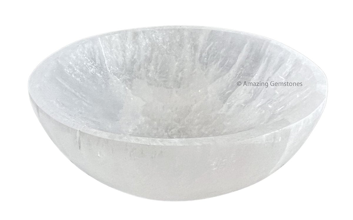 Selenit-Schale zur Kristallreinigung – Runde Selenit-Aufladeplatte 7,6 cm