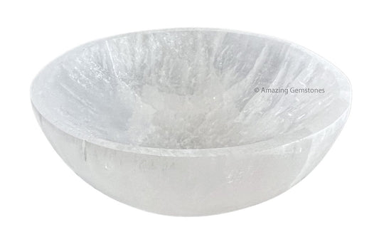 Selenit-Schale zur Kristallreinigung – Runde Selenit-Aufladeplatte 7,6 cm