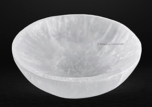 Selenit-Schale zur Kristallreinigung – Runde Selenit-Aufladeplatte 7,6 cm