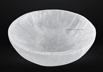 Selenit-Schale zur Kristallreinigung – Runde Selenit-Aufladeplatte 7,6 cm