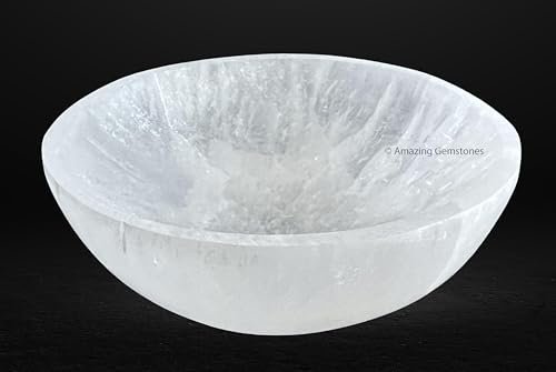 Selenit-Schale zur Kristallreinigung – Runde Selenit-Aufladeplatte 7,6 cm