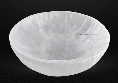 Selenit-Schale zur Kristallreinigung – Runde Selenit-Aufladeplatte 7,6 cm