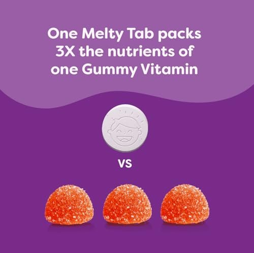 Renzo's Picky Eater Kinder Multivitamin mit Eisen - Auflösbare Kinder Vitamine mit Eisen, Zink, Vitamin C, D, E & K, Zuckerfrei, Kirschgeschmack, 60 Stück (1-2 Monatsvorrat)