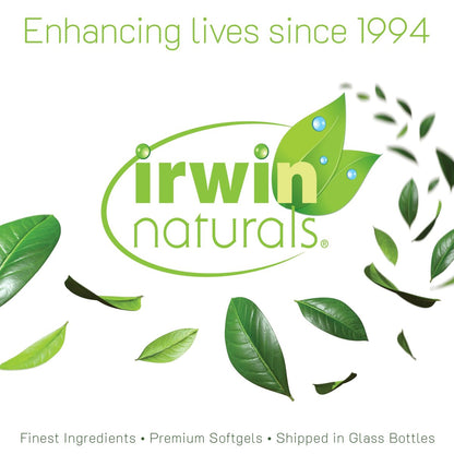 Irwin Naturals Mega B-Komplex – 60 flüssige Softgels – Vitamin-B-Komplex mit Vitamin B12, Folsäure B9, Biotin B7, B1, B2, B3, B5, B6 und MCTs für schnelle Energie