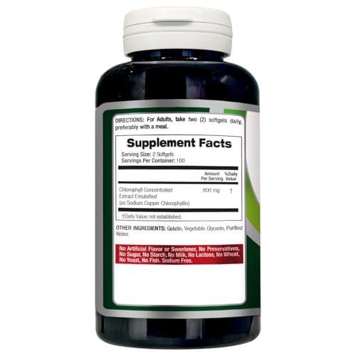FITO MEDIC'S Lab Chlorophyll Supplement – 200 Kapseln, Chlorophyll-Kapseln