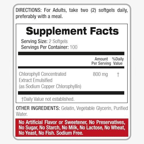 FITO MEDIC'S Lab Chlorophyll Supplement – 200 Kapseln, Chlorophyll-Kapseln