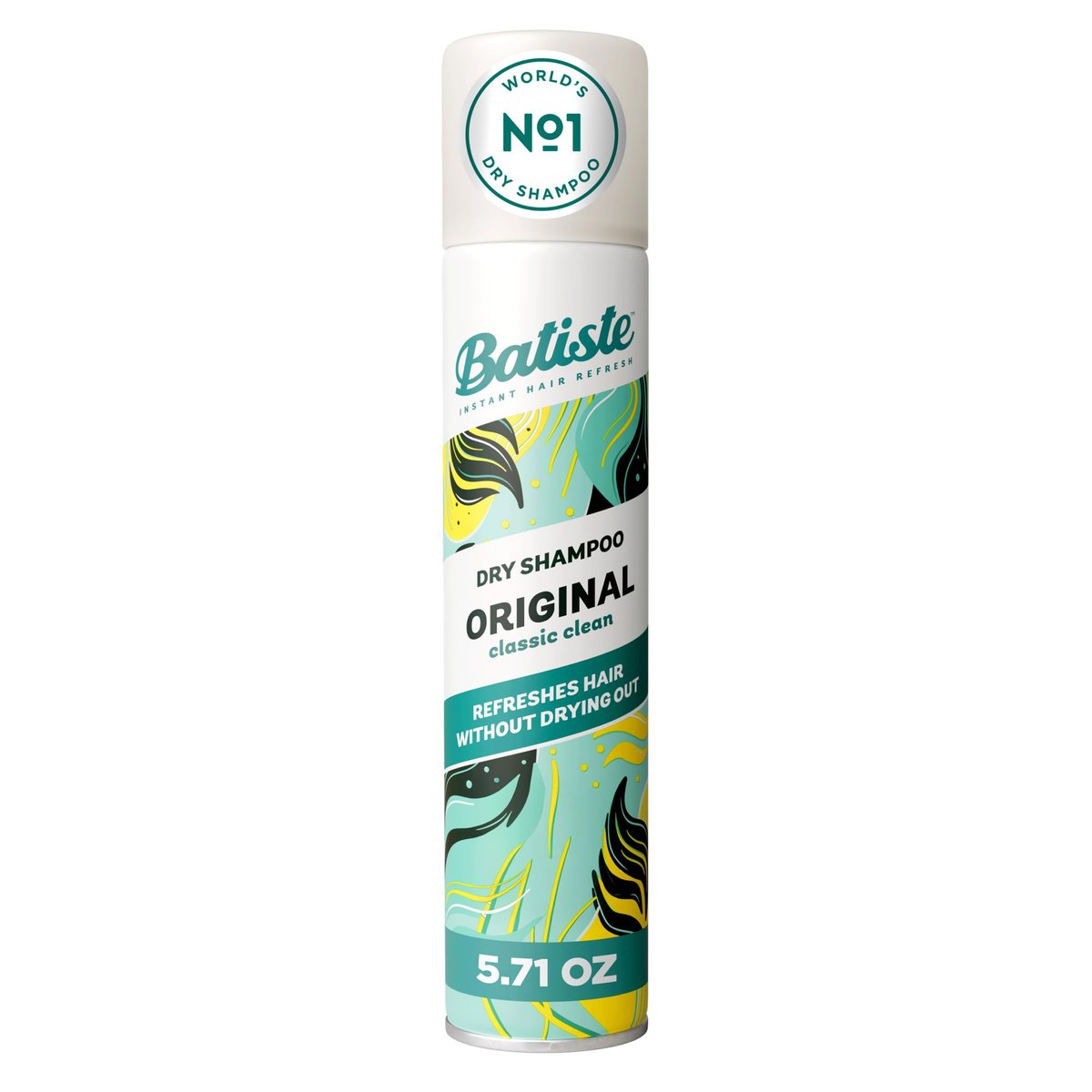 Batiste Trockenshampoo, Original Duft Classic Clean – Erfrischt das Haar und absorbiert Öl zwischen den Haarwäschen, wasserloses Shampoo für mehr Textur und Volumen, 162 ml