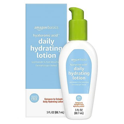 Amazon Basics Hyaluronsäure Gesichtsfeuchtigkeitscreme, Feuchtigkeitsspendend, Ölfrei, Duftfrei, Dermatologisch getestet, 3 Fl Oz (1er-Pack)