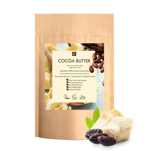 HalalEveryDay Rohe Kakaobutter 2,3 kg – Lebensmittelqualität & Kosmetikqualität, Unraffinierte Bio Kakaobutterstücke zum Backen, für Lotion, Body Butter, Lippenbalsam & DIY Hautpflege
