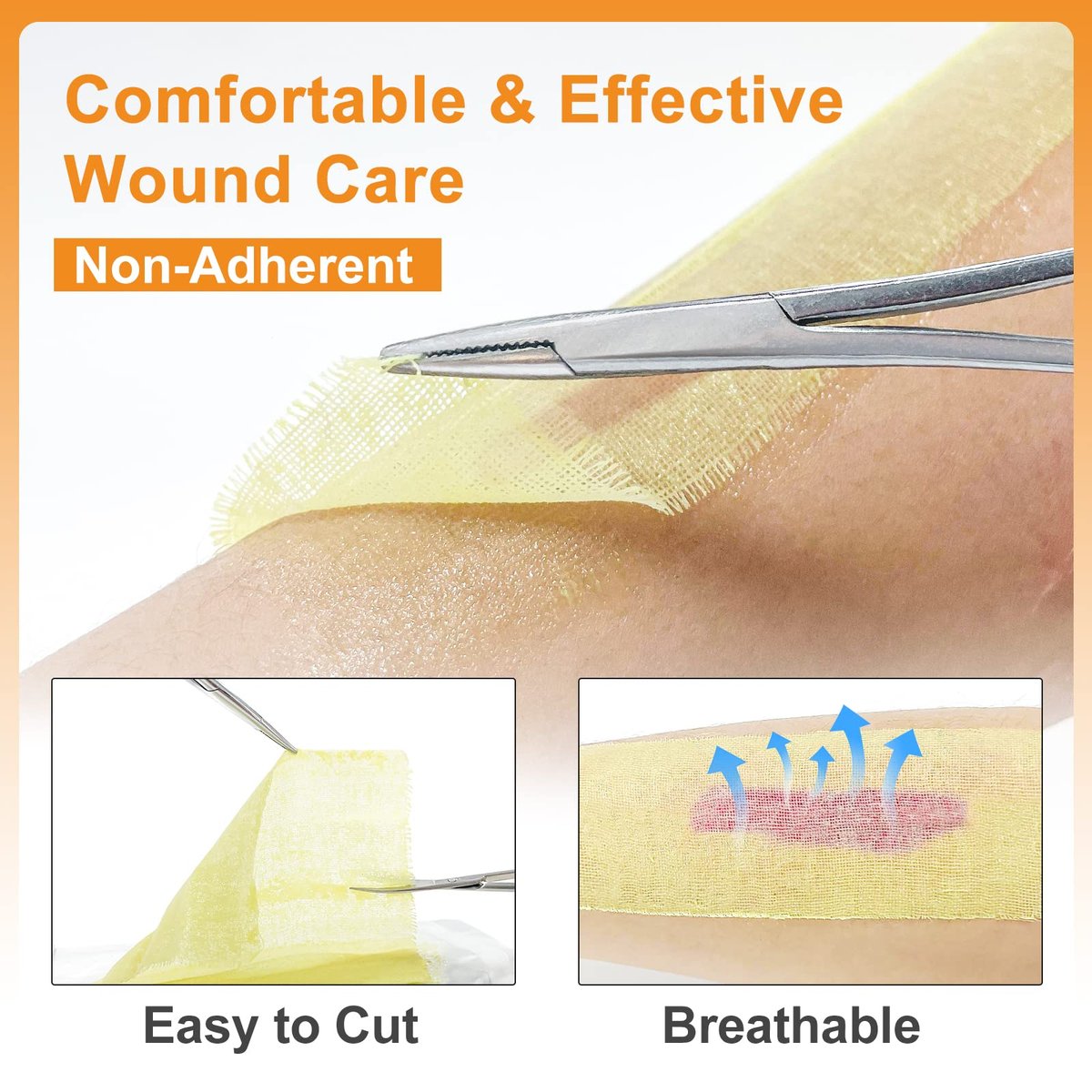 CARBOU Medical Xeroform Petrolatum Dressing 5" x 9" (25 Stück) – Nicht haftende Gaze-Pads für Wundversorgung, Verbrennungen, Schürfwunden, Hauttransplantate & chirurgische Einschnitte