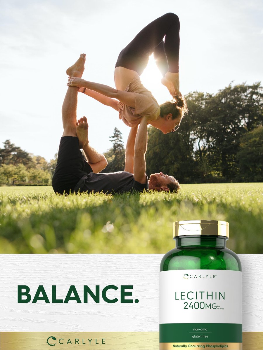Carlyle Lecithin Nahrungsergänzungsmittel | 2400 mg | 240 Weichkapseln | mit natürlich vorkommendem Phospholipid | Non-GMO, Glutenfrei