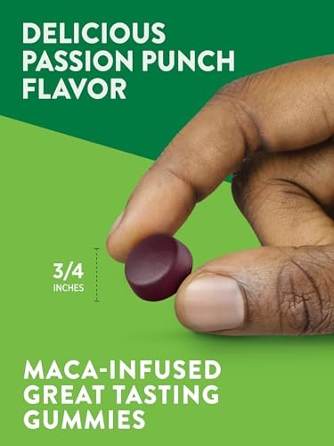 Nature's Truth Horny Goat Weed Gummis | 60 Stück | mit Maca-Wurzel | Vegan, Non-GMO & Glutenfrei | Passionsfrucht-Geschmack