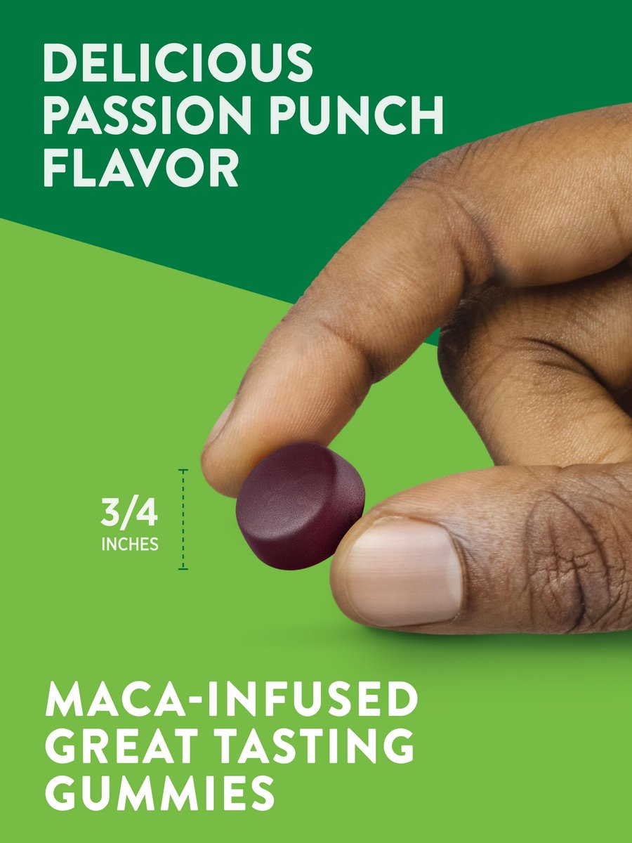 Nature's Truth Horny Goat Weed Gummis | 60 Stück | mit Maca-Wurzel | Vegan, Non-GMO & Glutenfrei | Passionsfrucht-Geschmack
