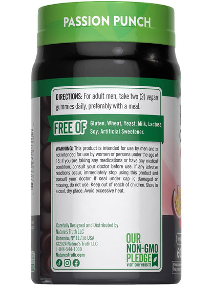 Nature's Truth Horny Goat Weed Gummis | 60 Stück | mit Maca-Wurzel | Vegan, Non-GMO & Glutenfrei | Passionsfrucht-Geschmack