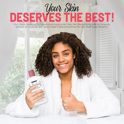 Clear Essence Exclusive Skin Beautifying Milk Maxi-tone Lotion – Feuchtigkeitsspendende Körperlotion für trockene Haut ohne Hydrochinon (295 ml)