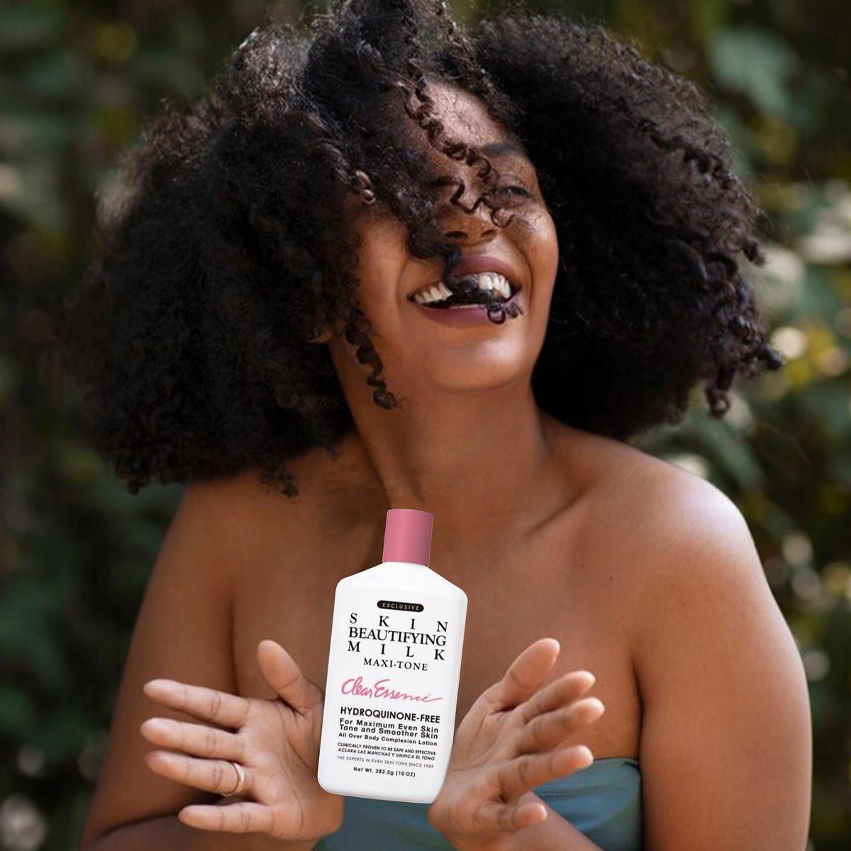 Clear Essence Exclusive Skin Beautifying Milk Maxi-tone Lotion – Feuchtigkeitsspendende Körperlotion für trockene Haut ohne Hydrochinon (295 ml)