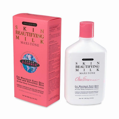 Clear Essence Exclusive Skin Beautifying Milk Maxi-tone Lotion – Feuchtigkeitsspendende Körperlotion für trockene Haut ohne Hydrochinon (295 ml)