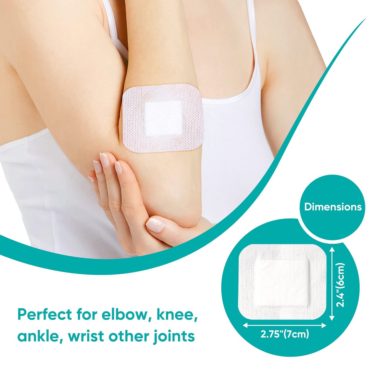 General Medi Sterile Islandverband mit Bordered Gaze – 100 Stück, 2,4" x 2,75" Gaze-Pads, Wundversorgungspad mit Kleberand – steril, weich & hoch saugfähig, medizinische Qualität