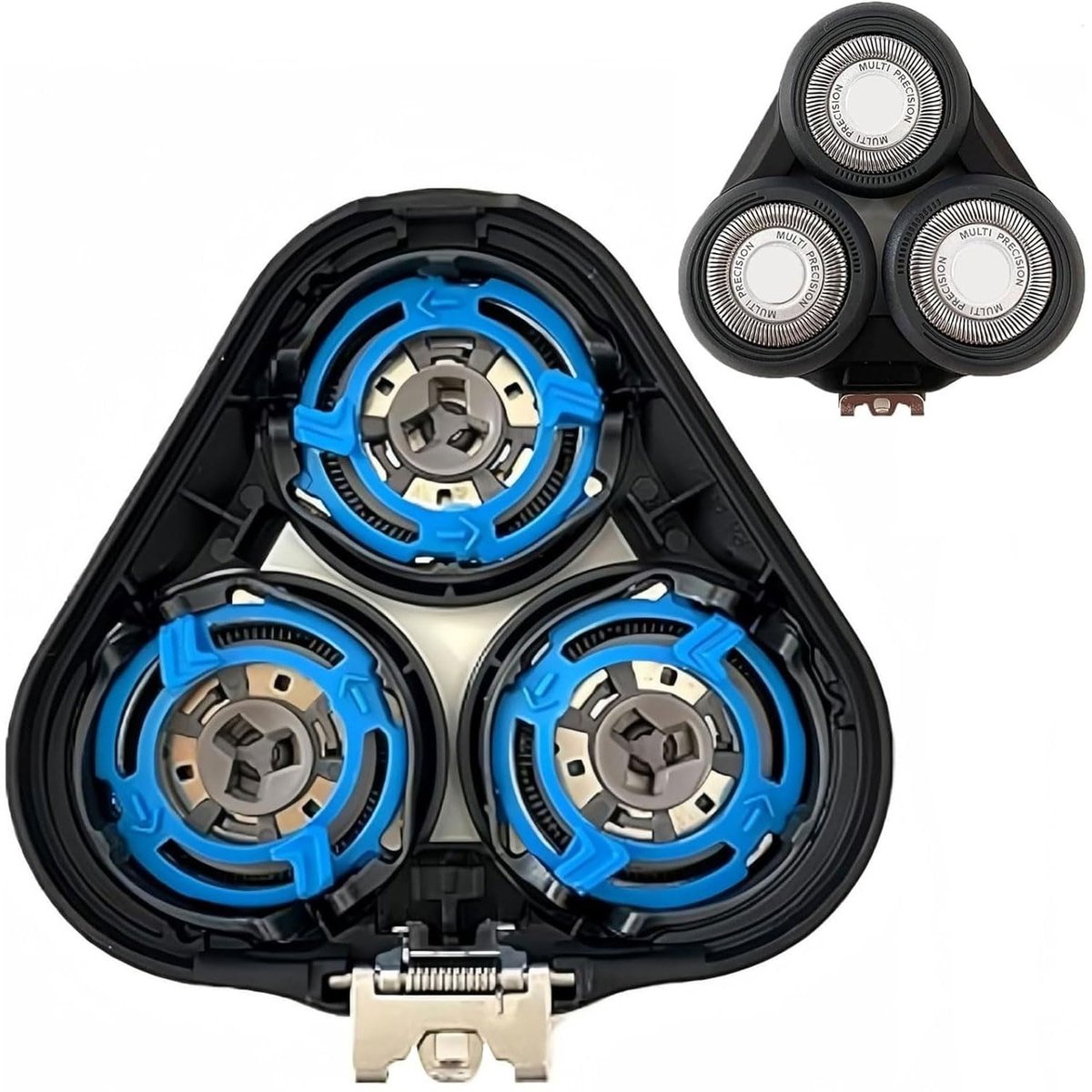Gleway SH50 Ersatz-Scherkopf kompatibel mit Philips Series 5000 Rasierkopf, nur passend für runde Halbmesser-Kopfmodelle S5370/84, S5370/81, S5660/84, S5590/81, S5290/88, S5210/81 (Schwarz)
