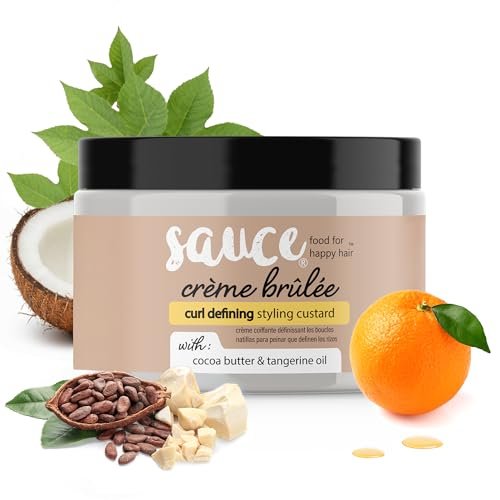 SAUCE BEAUTY Crème Brulee Curl Custard – Lockencreme mit Kakao- und Kokosöl für welliges und lockiges Haar (310 ml)