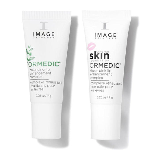 IMAGE Skincare Ormedic pH Balancing Lip Enhancement Complex – Feuchtigkeitsspendender Lippenpfleger mit Avocadoöl & Vitamin E, Klar & Zartrosa, 2er-Set